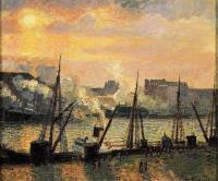 Pissarro, Camille - Quay in Rouen, Sunset